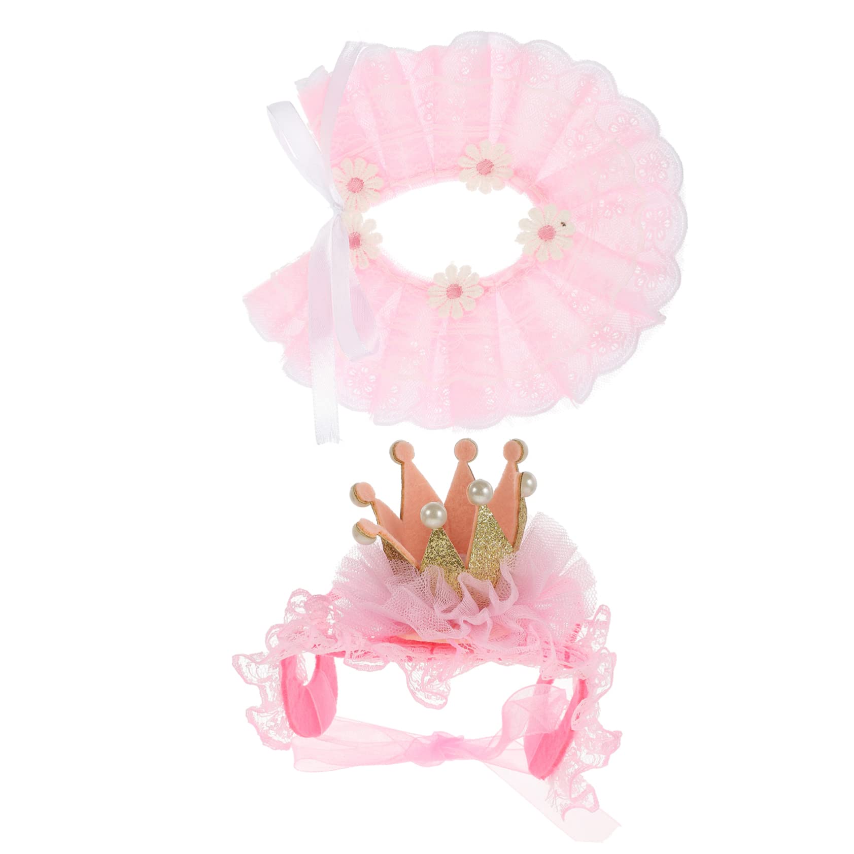 INOOMP 4sets Collari Per Gatti e Cani Con Accessori Cosplay Per Compleanni e Feste Decorazione Elegante e Confortevole Per Animali Domestici
