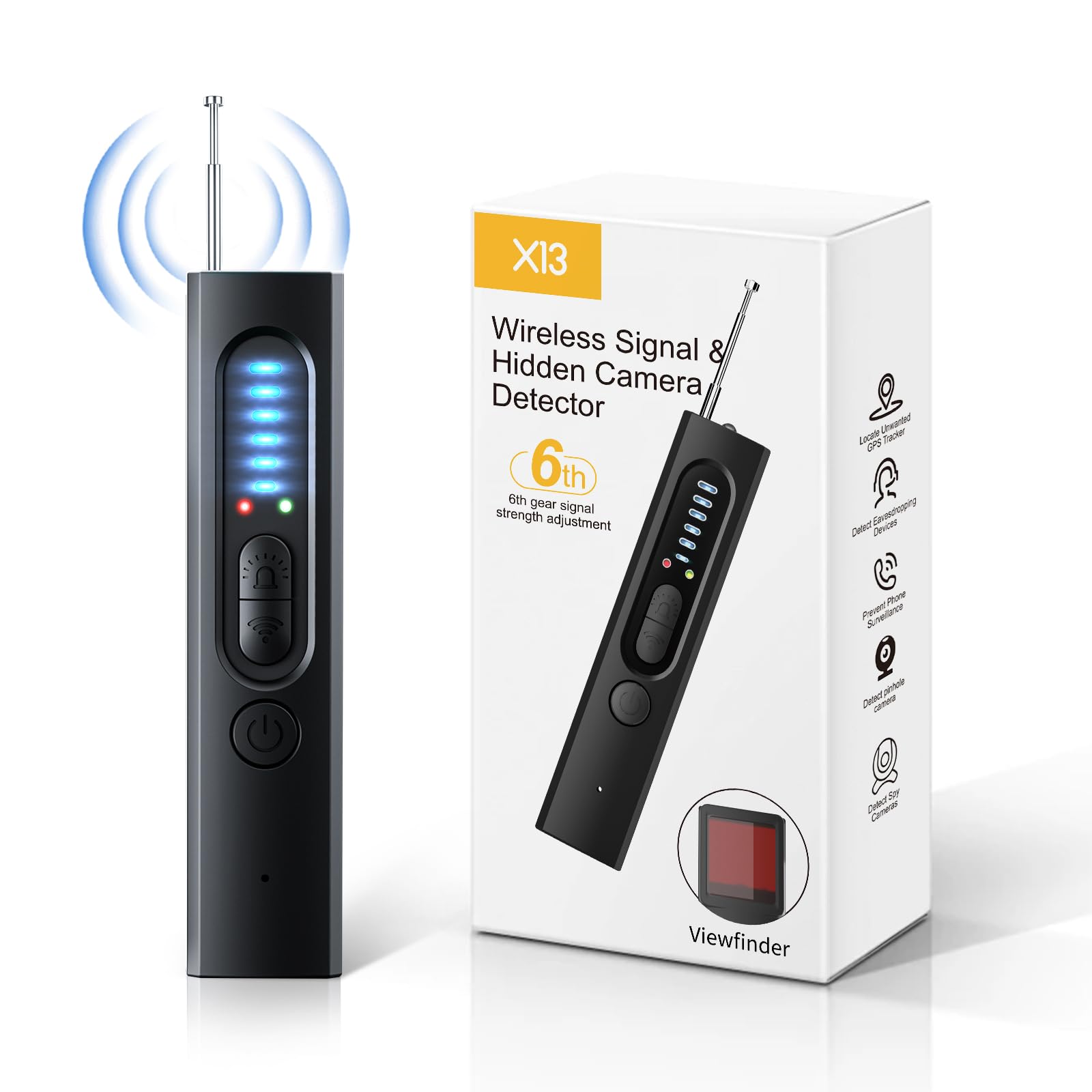 Hidden Camera detectors 2025 Upgraded Version-Camera Detector Spy Camera finderhidden GPS Tracker Bug Detector Travel Home 6 Levels