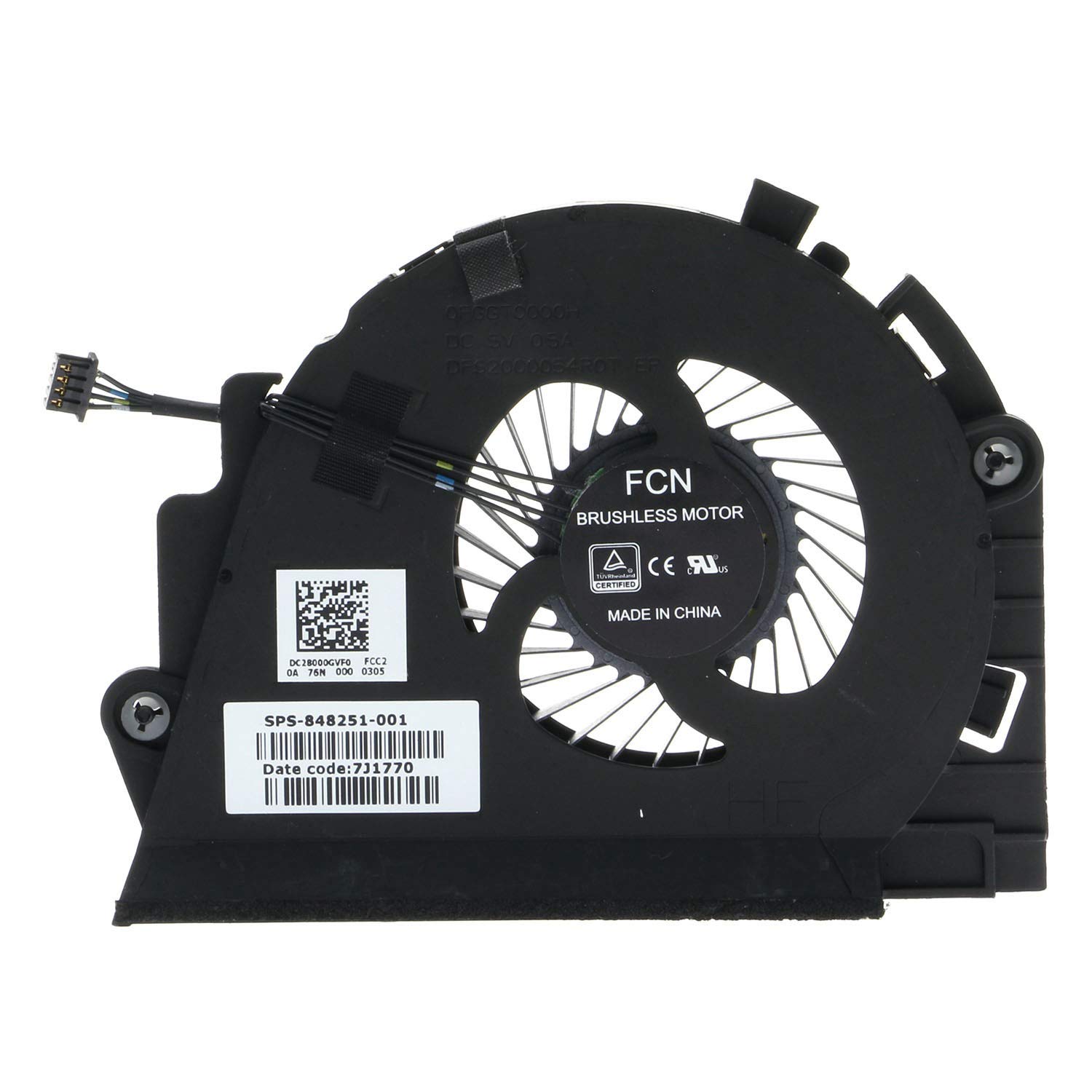 CPU & GPU Cooling Fan for HP Zbook 15 G3 848252-001 848251-001
