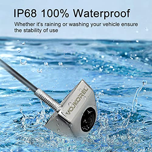 Image of Backup Camera IP68K Waterproof Night Vision Wide Angle Rear View Camera for SUVs, Trucks, RVs and Pickups (Silver)