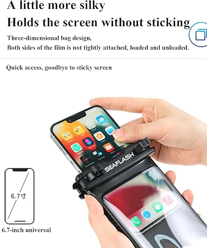 Miniatura 4 de PEIYUI Funda para teléfono de buceo, carcasa de video de fotografía subacuática con cordón 50 pies49.2 ft, funda impermeable para teléfono para