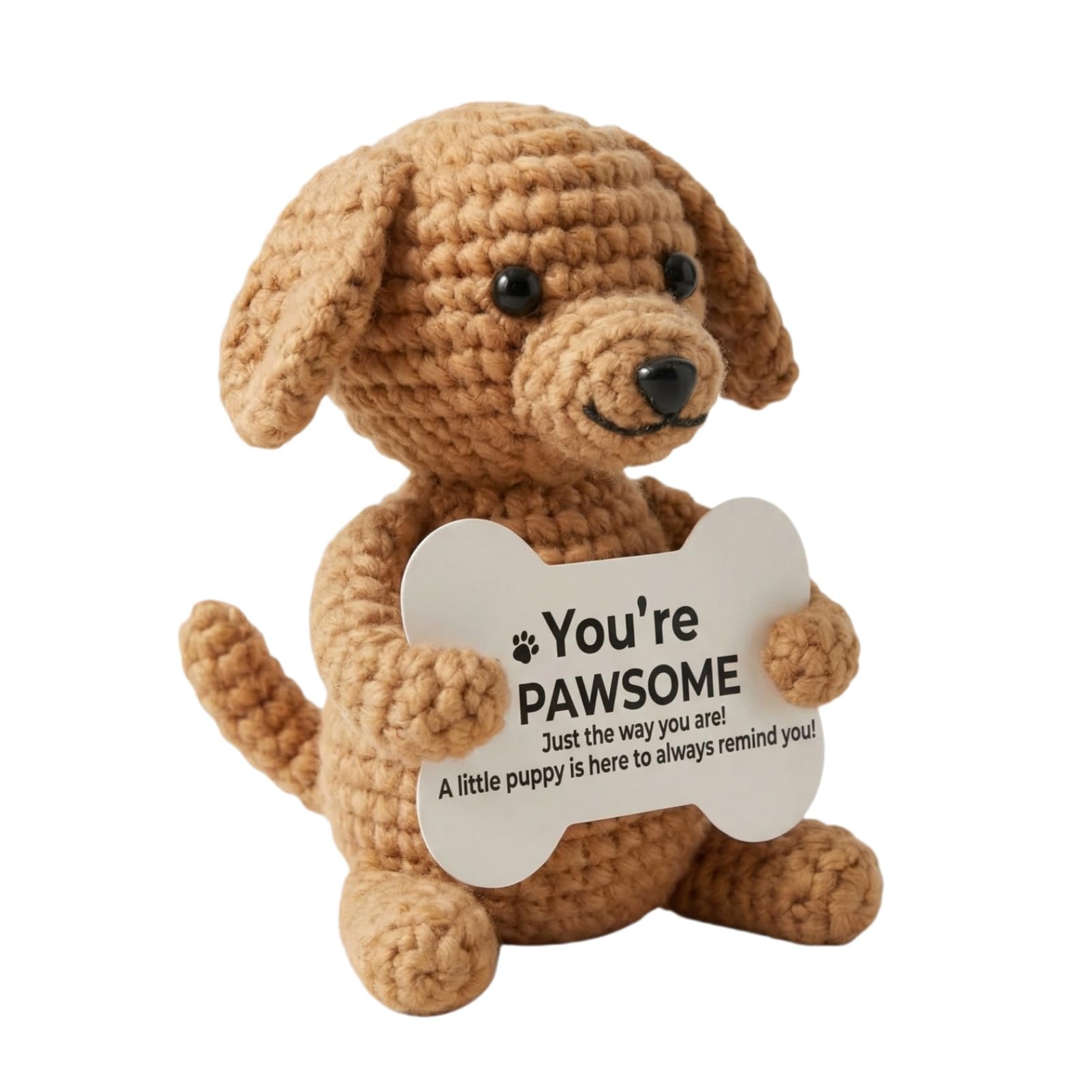 BOBPPOP Adorable Small Dog Plush Toy, Soft Stuffed Animal Doll, Cute Miniature Companion, Handheld Furry Toy for Pet Lovers & Plush Enthusiasts (You're Pawsome)