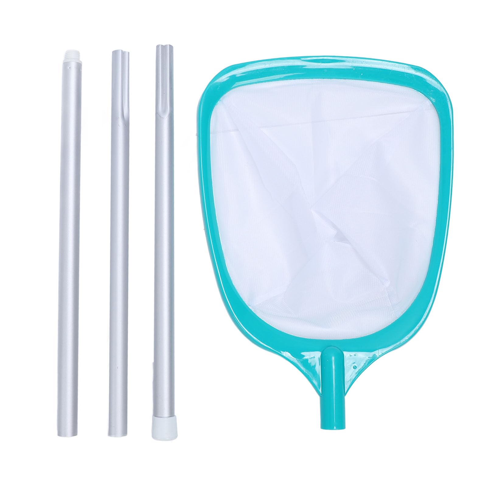 WBTY Pool Skimmer Net Fine Mesh Pool Leaf Skimmer Net Replacement Cleaning Tool with 3 Piece Aluminium Telescopic Pole Garden Pond