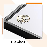 Vista 6 de self Espejo de pie de longitud completa de 65 x 22 pulgadas, marco de aleación de aluminio de metal con soporte de pie, colgado o apoyado contra