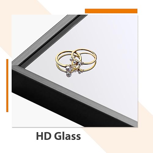 Miniatura 6 de self Espejo de pie de longitud completa de 65 x 22 pulgadas, marco de aleación de aluminio de metal con soporte de pie, colgado o apoyado contra la