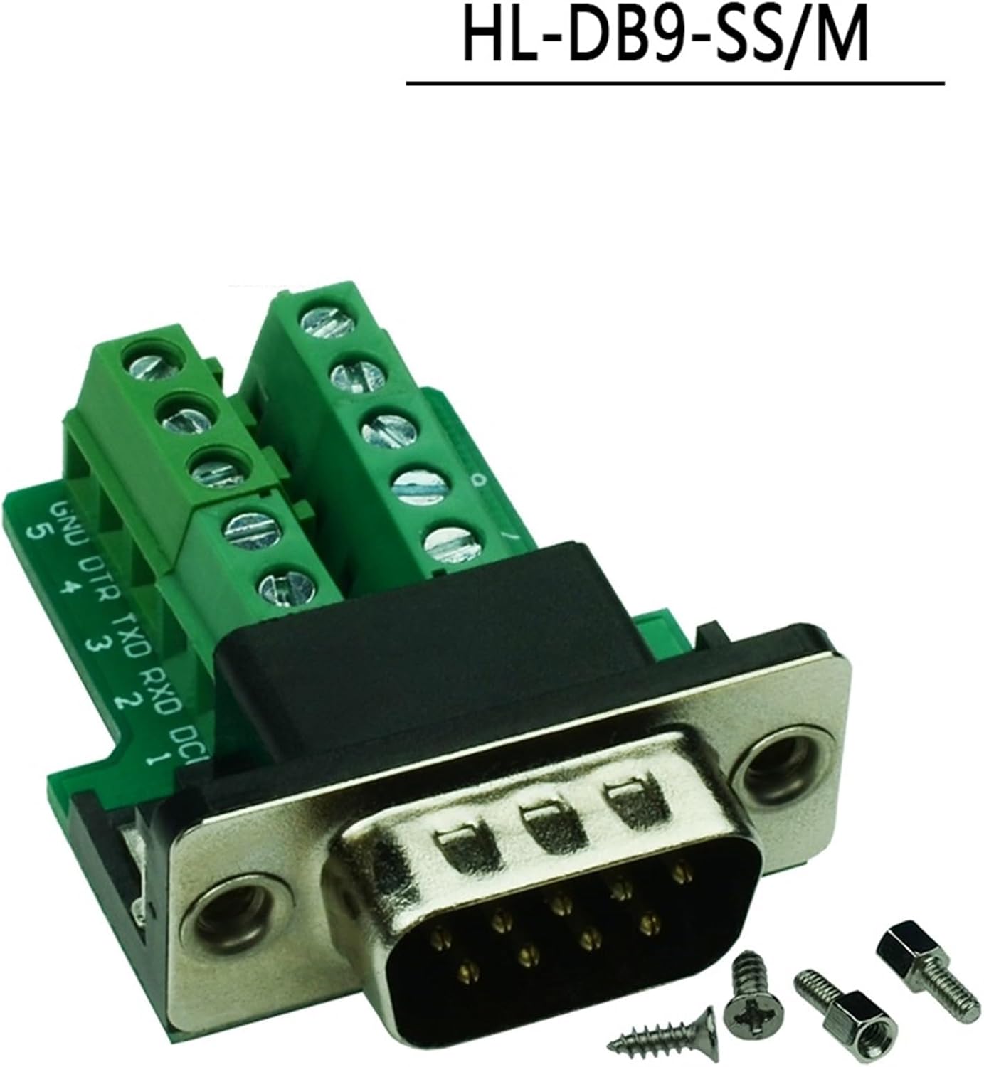 DB9 Solder-Free Connector DB9 Serial Port 9-pin Adapter Terminal RS232 Connector 485 Male and Female Connector