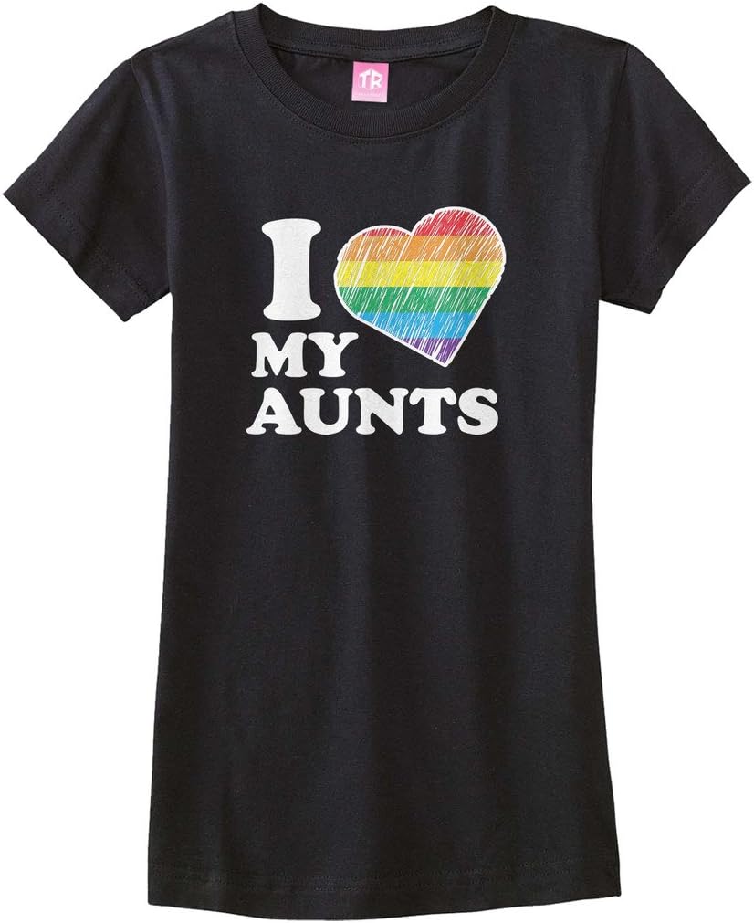 Threadrock Big Girls' I Love My Aunts Fitted T-Shirt