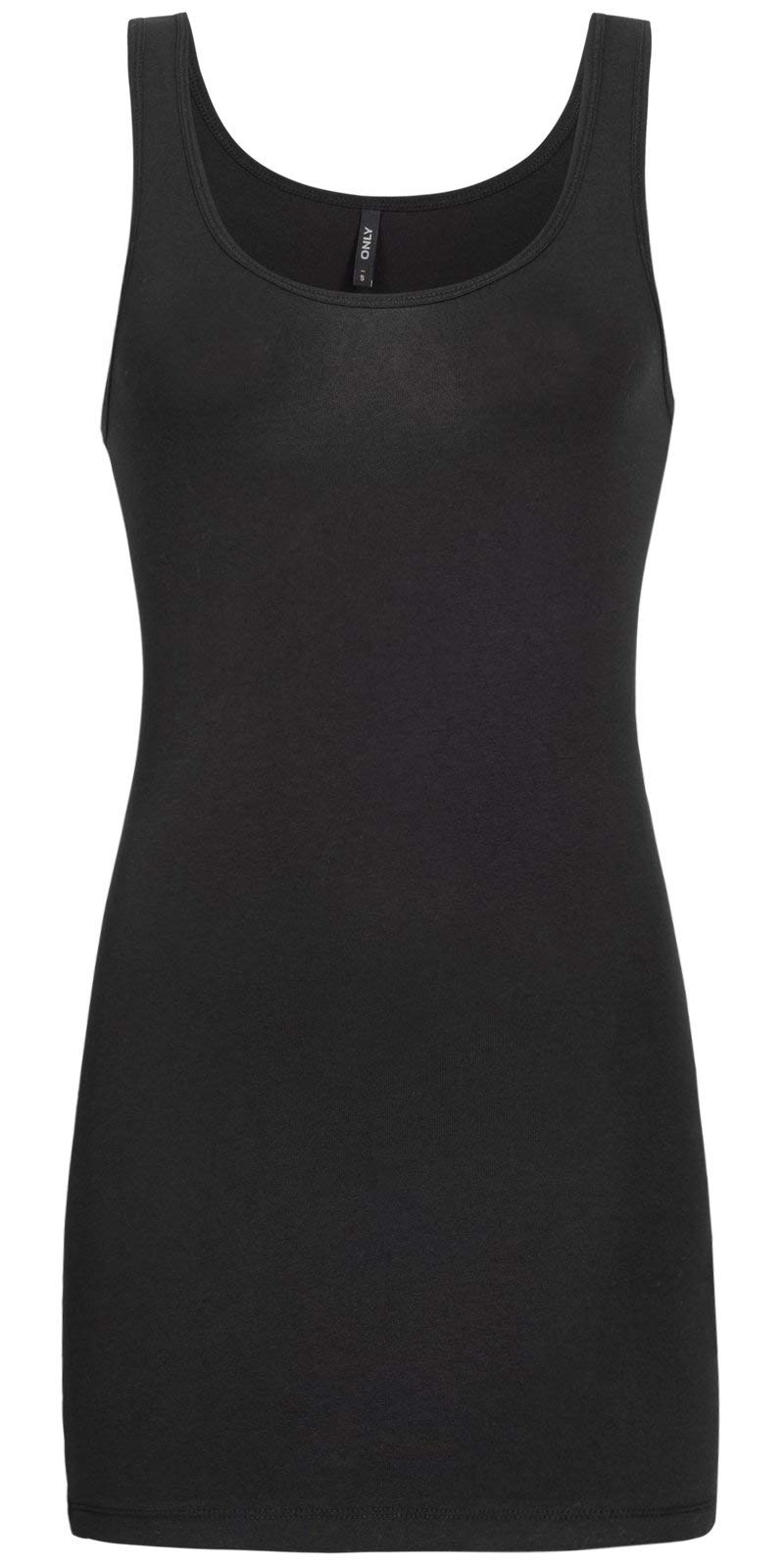 ONLY Damen Live Love lang Tank-Top Schwarz Large