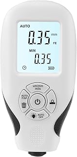 mewmewcat Medidor De Espessura,Testador de espessura de tinta Medidor de espessura de filme de revestimento de carro 0~2000um Medidor de revestimento digital com display LCD Testador de filmes de