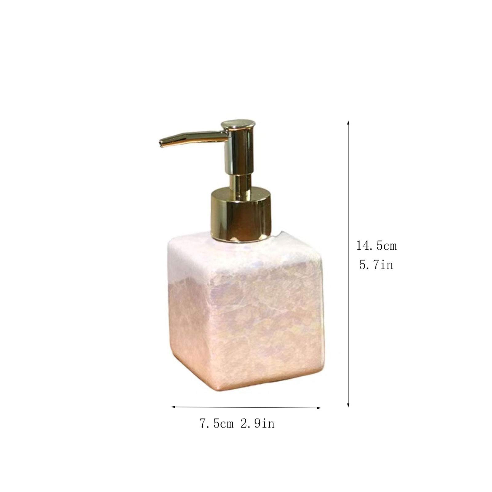 Dispenser in Ceramica per Doccia, Dispenser per Sapone Liquido, flaconi per liquidi, Perfetti per Decorare Il Piano della Cucina o Il lavello (Dimensioni: L)