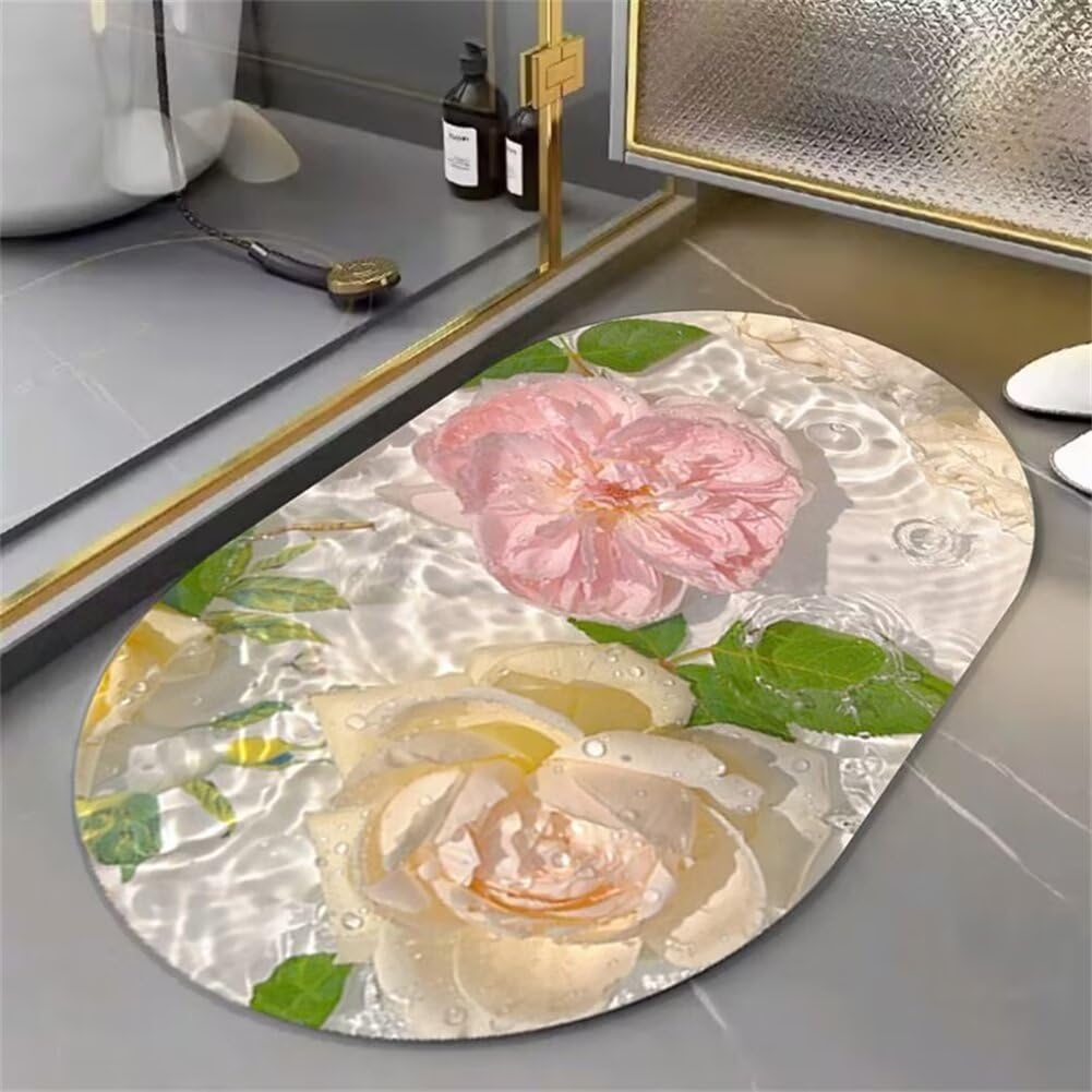 Badewannenmatte rutschfest, Badezimmer-Badematte, rutschfest, waschbar, 88,9 x 149,9 cm, Badematte aus Kieselgur, schnell trocknend, große Badematte aus Kieselgur, Duschmatte for den Außenbereich, rut