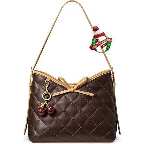 LOVEVOOK Purses for Women Soft Leather Hobo Handbags Quilted Crossbody Bag Designer Carteras Para Mujer Bucket Purse