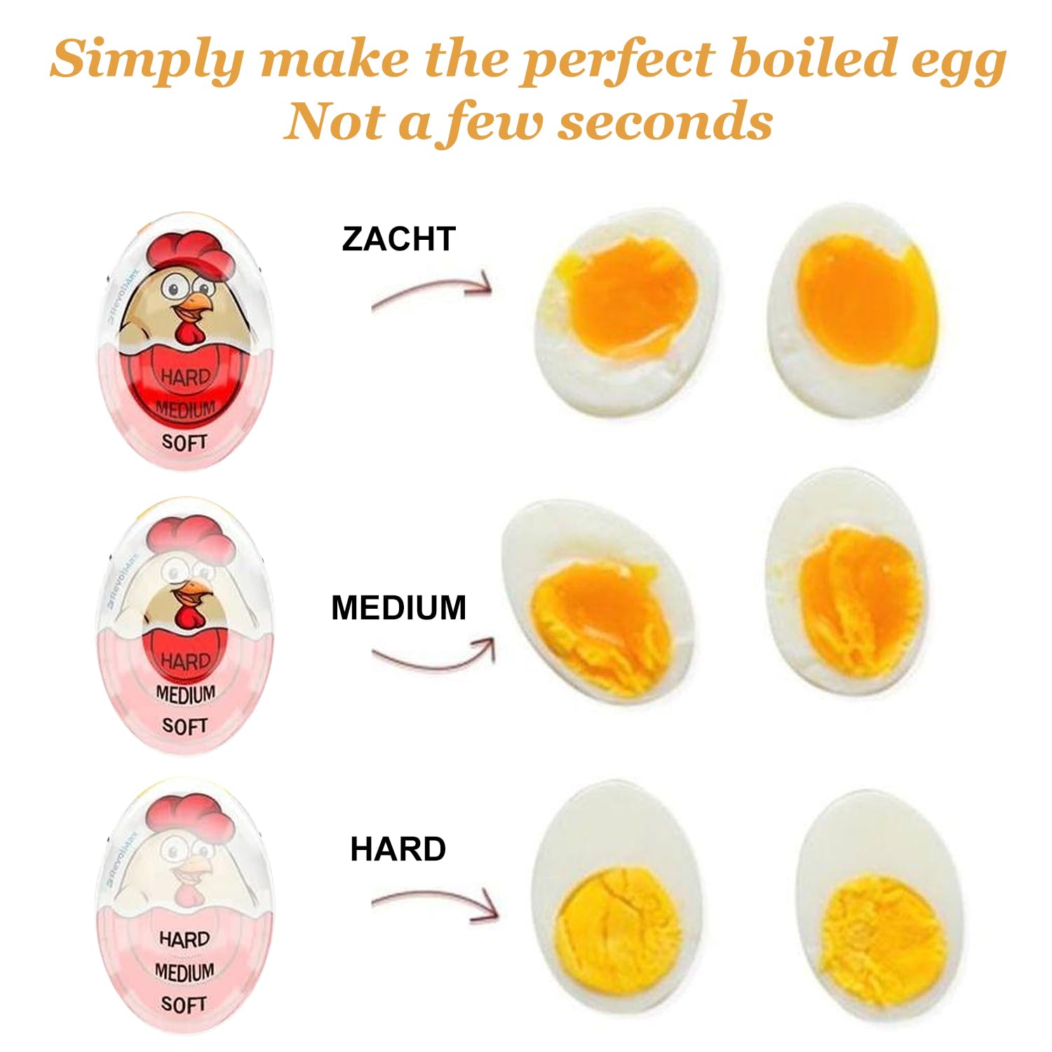 Egg Timer 2 Pack - Color Changing Boil Egg Timer - Accurate and Easy-to-Use Egg Boiler Timers - Perfect for Soft, Medium, and Hard Boiled Eggs - Heat Sensitive for Perfect Results Every Time - Image 3