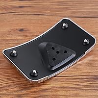 Vista 8 de Soporte de montaje de placa de matrícula curvada negra para Harley 3 agujeros de montaje (cromo)