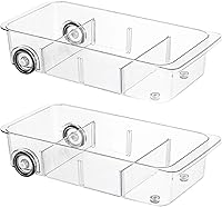 Vista 1 de Attelite Organizador de Cajón Deslizable para Refrigerador y Almacenamiento Diseño Transparente con Divisores, Organizador de Refrigerador sobre