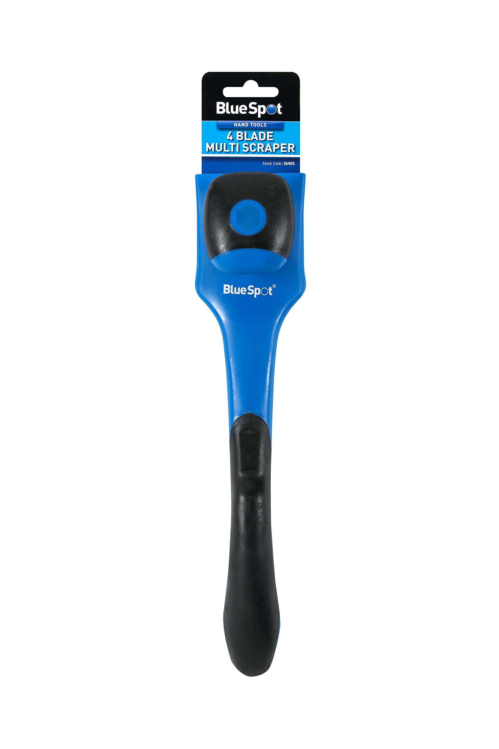BlueSpot Wood Paint Stripper Razor 4 Blade Multi Scraper Tool Soft Grip Handle