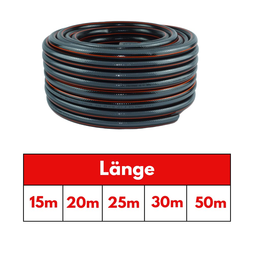 STRÜBER Gartenschlauch 3/4'', 50 m - 4 lagiger Wasserschlauch Carbon - – e-Dübel Technik GmbH