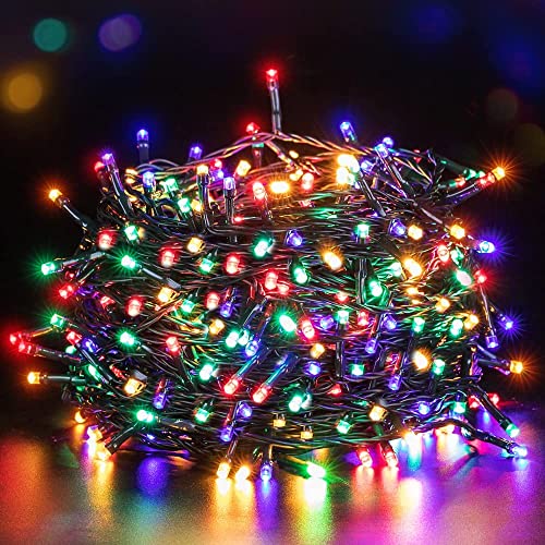 Quntis Outdoor Christmas Lights Battery Powered, 40m 300 Led Colorful Christmas Tree Lights With Timer 8 Modes Waterproof Xmas String Fairy Lights Decoration Outside Garden Indoor Party Gazebo Festive