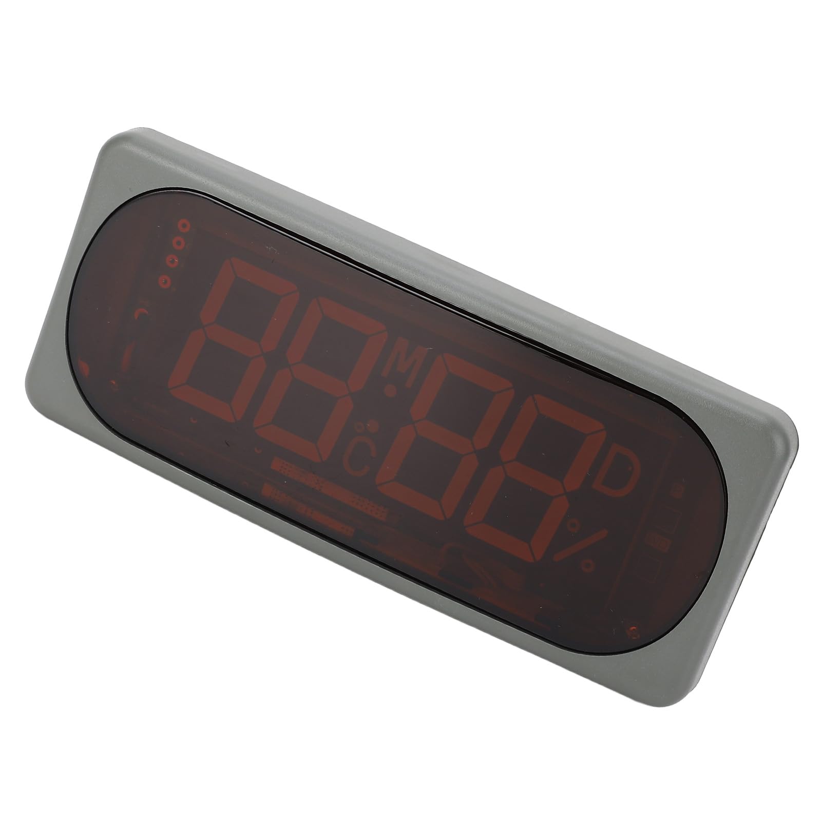 Reloj digital para automóvil con pantalla de temperatura y humedad, higrotermógrafo electrónico para vehículos, alimentado por 24 V CC, muestra año, mes, día y hora, montaje empotr