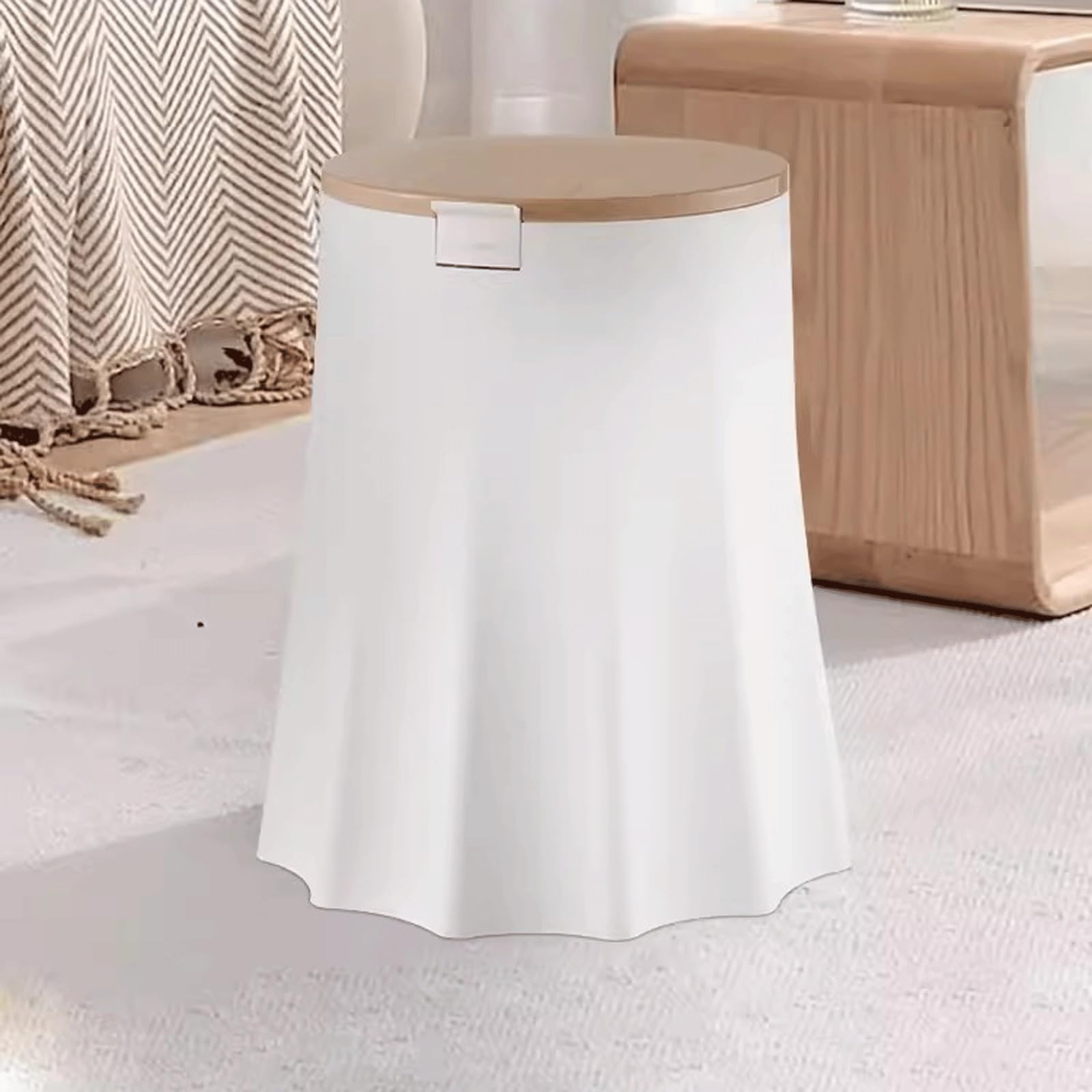 Bote de Basura de Cocina Cubo de Basura for Sala de Estar, hogar, Moderno, Simple, Creativo, Dormitorio, Cocina, Inodoro Cubierto con Tapa, Cubo de Basura Papelera