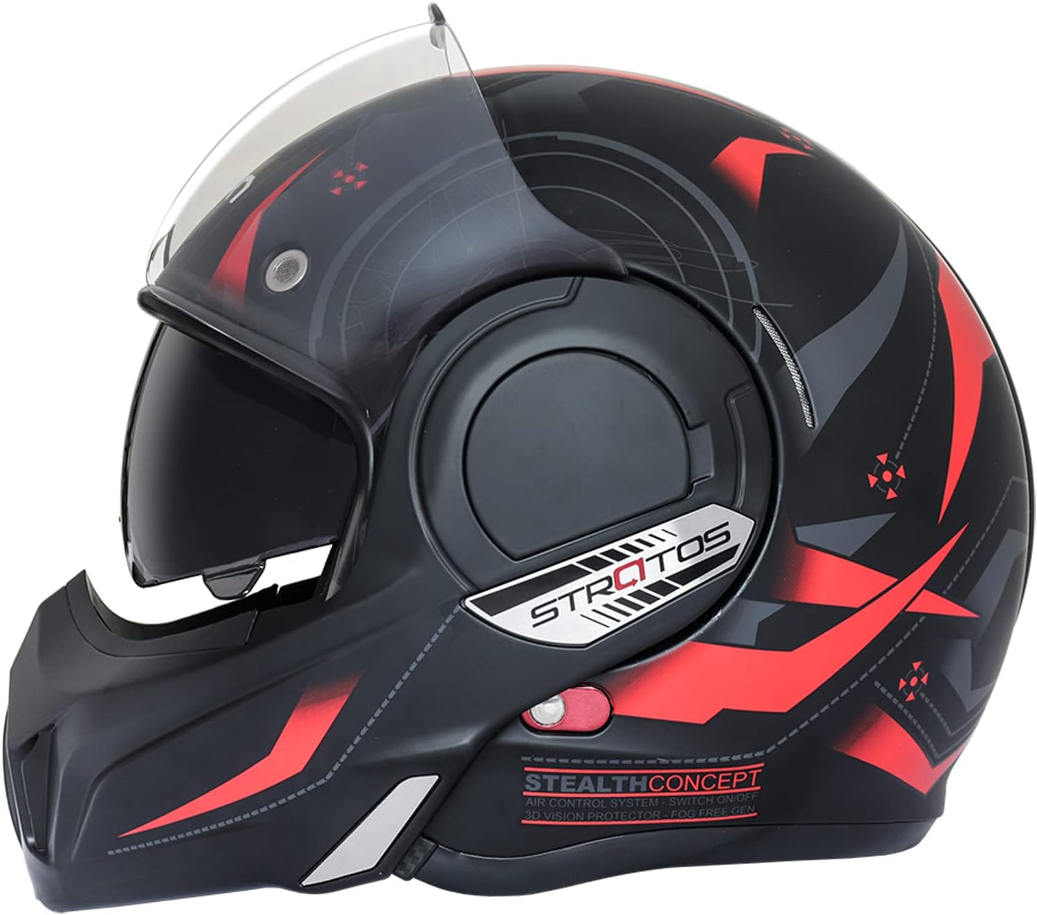 Full Face Motorcycle Helmet DOT Approved, 180° Reversible Chin Guard Modular Pilot Helmet with Anti-Fog Dual Visors for Adult Men Women