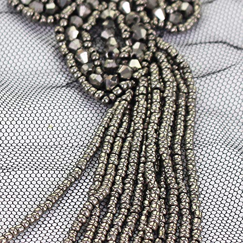 Handmade Beads Floral Tassels Patches Epaulets Shoulder Board Applique Collar Patches Badge for Women Sewing 2 Pieces - Image 3