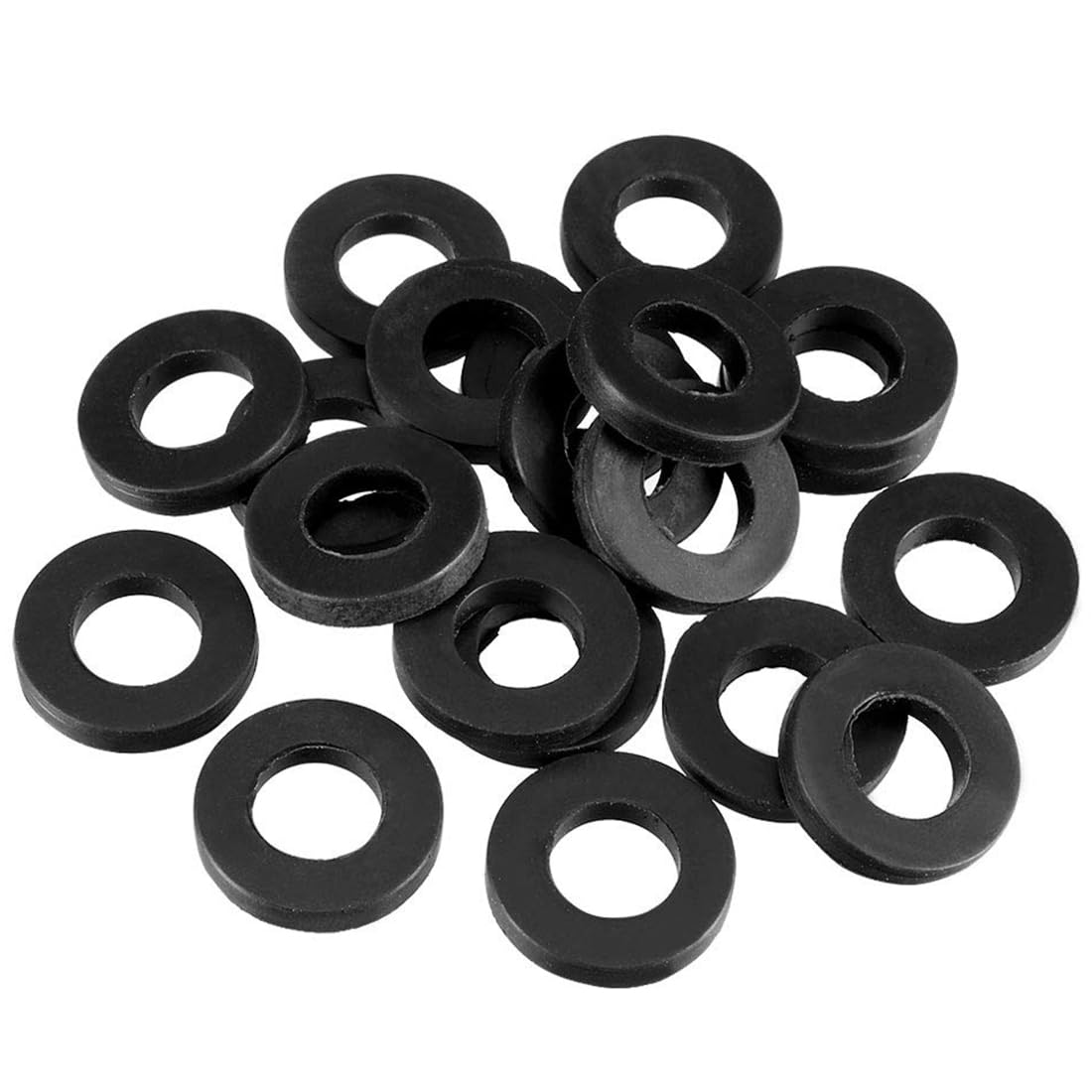 TA-VIGOR 20Pcs Rubber Flat Washers, 19mm OD, 10mm ID, 3mm Thickness