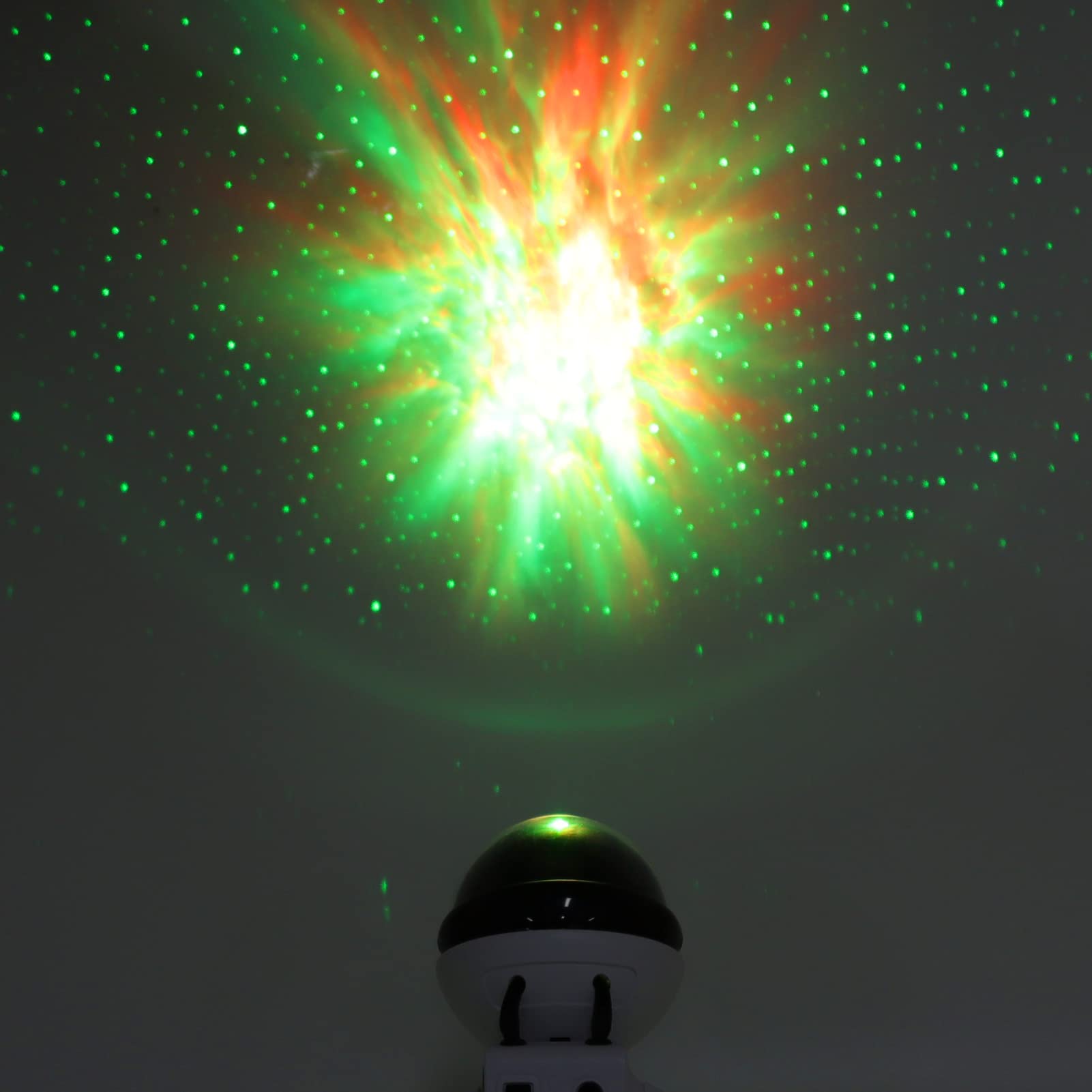 Proyector de luz nocturna LED de estrella, lámpara de proyector de estrella de astronauta USB, luz de proyección ambiental RGB, regalo de cumpleaños para niños (Blanca)