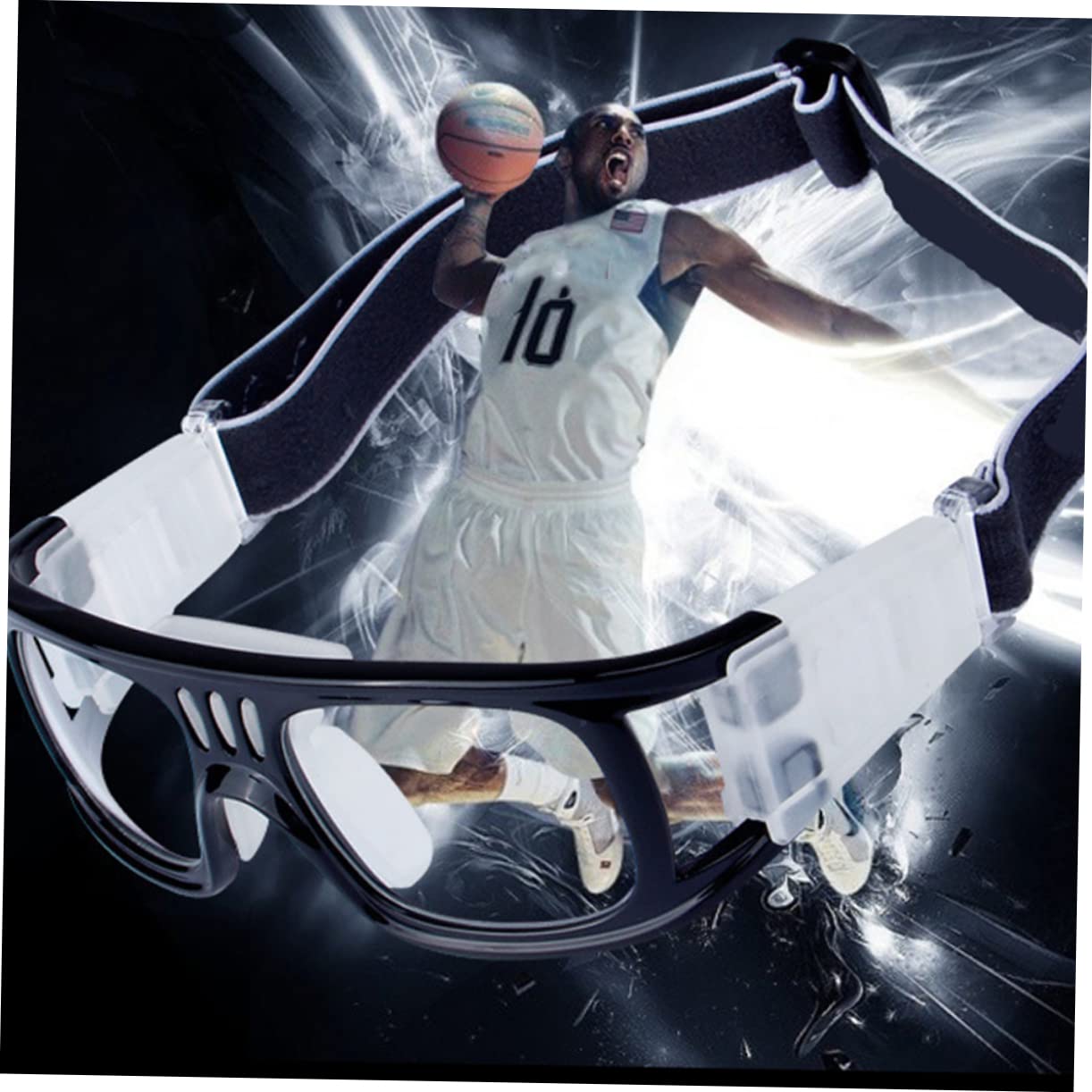 BESPORTBLE 3 Piezas Gafas de Baloncesto Voleibol Volleyball protección para los Ojos Soporte de Varilla de Alambre de Acero anteojos Gafas atléticas Deportes Gafas de protección Jugar fútbol