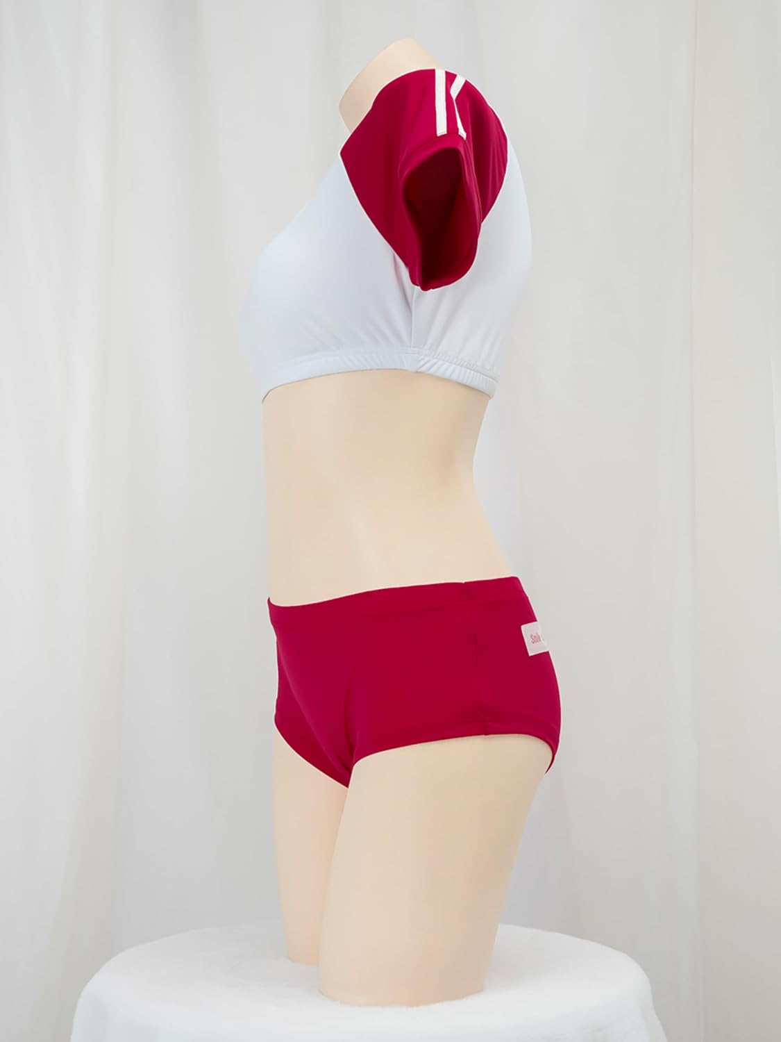 Sexy Cosplay Swimsuit Set with Padded Cups, Two Piece M | Sporty Crop Top And Shorts Outfit With Stretch Fabric For Swimwear, Role Play, Photoshoots And Active Looks