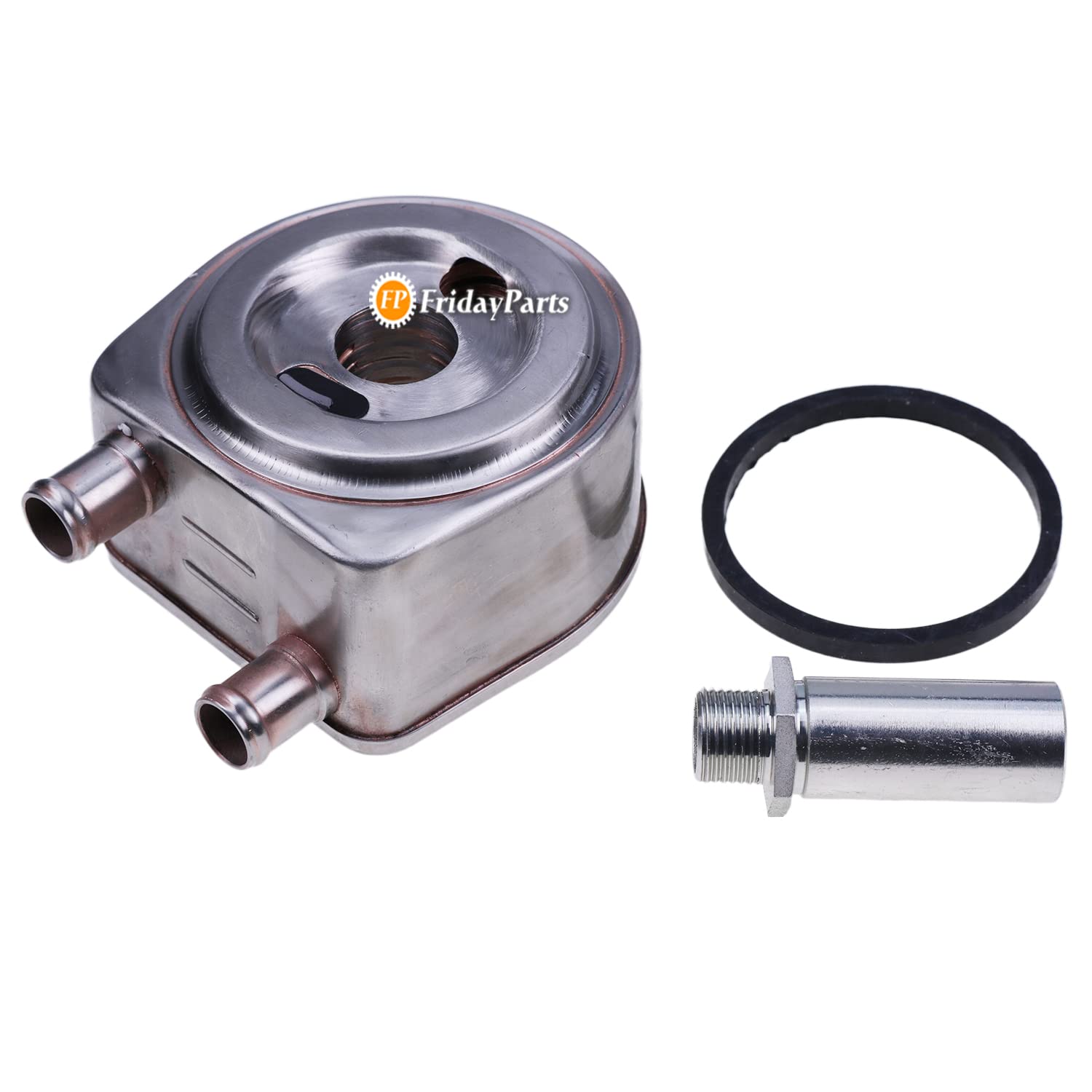 FridayParts Oil Cooler RE61769 Compatible for John Deere Engine 6059 4039 4239 5.9L 6.8L Tractor 940 2355 2650 2755 3300 3110 3650