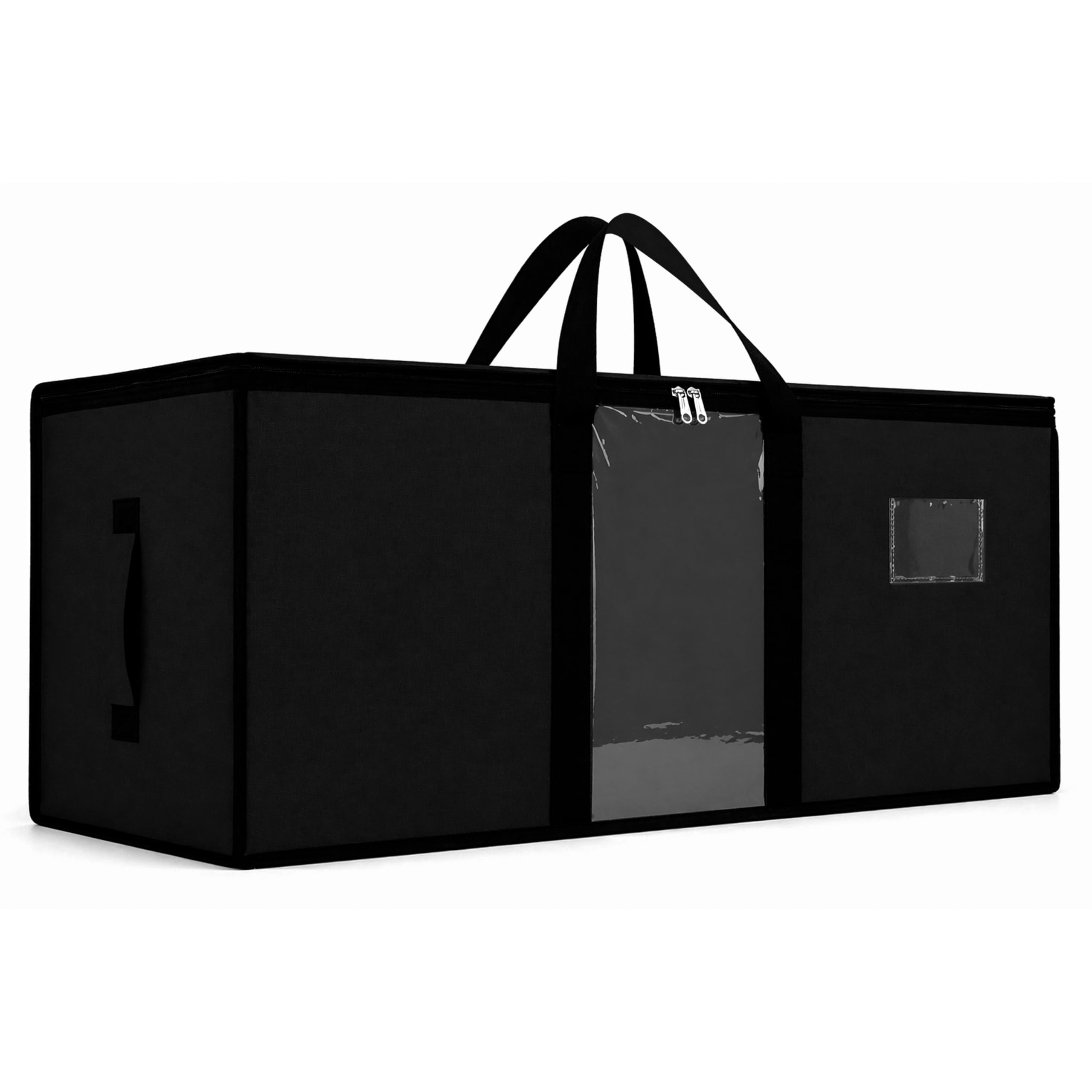 Storite Jumbo Super-Size 78L Canvas Moisture Proof MultiPurpose Heavy Duty Storage Bag for Toys/Stationery/Blankets/Clothes/Moving Bags With Strong Reinforced Handles Rectangular Black(84x26x36cm)-image-4
