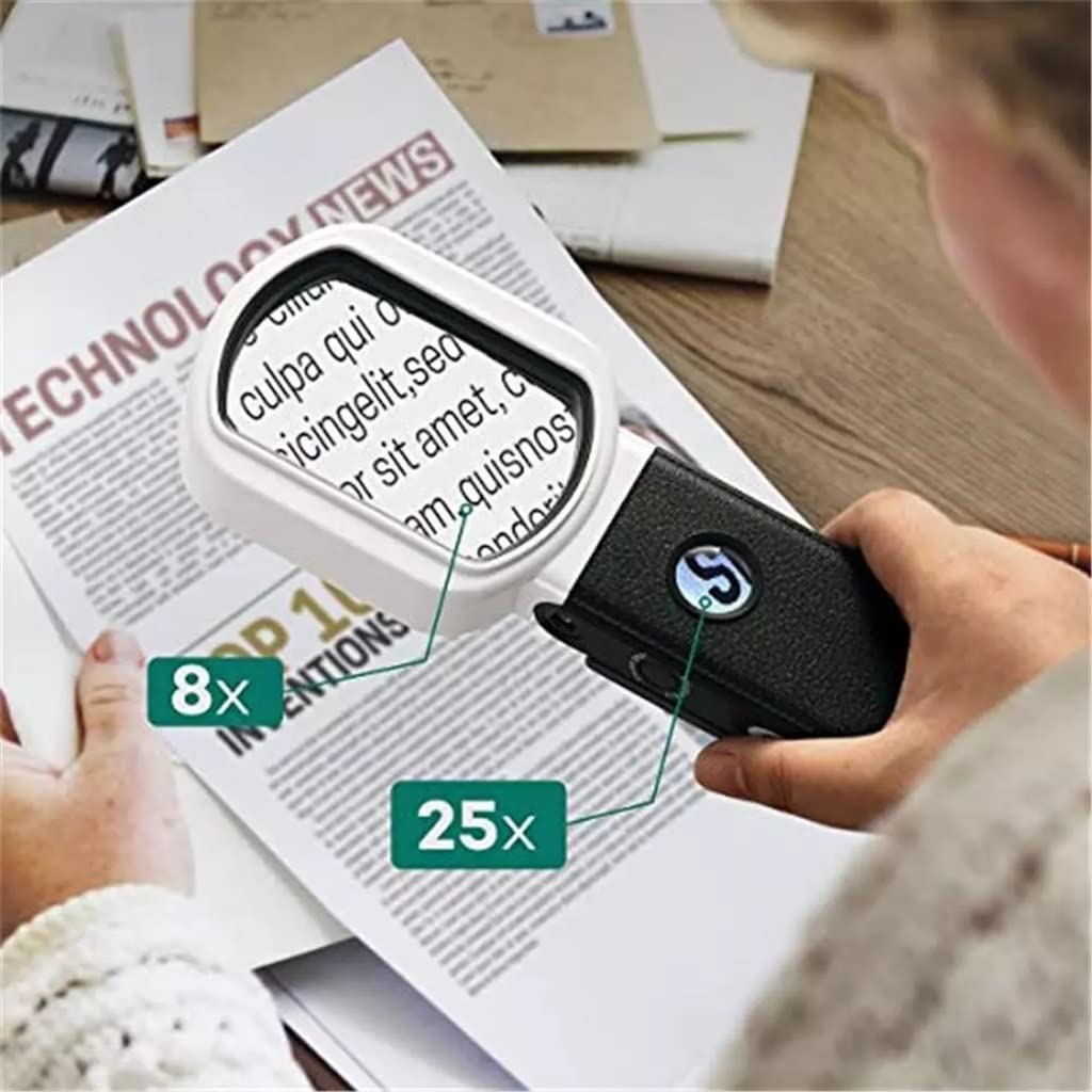 Lupa de pie portátil Recargable con Lupa iluminada para Lectura, comprobación y escaneo de Joyas.,