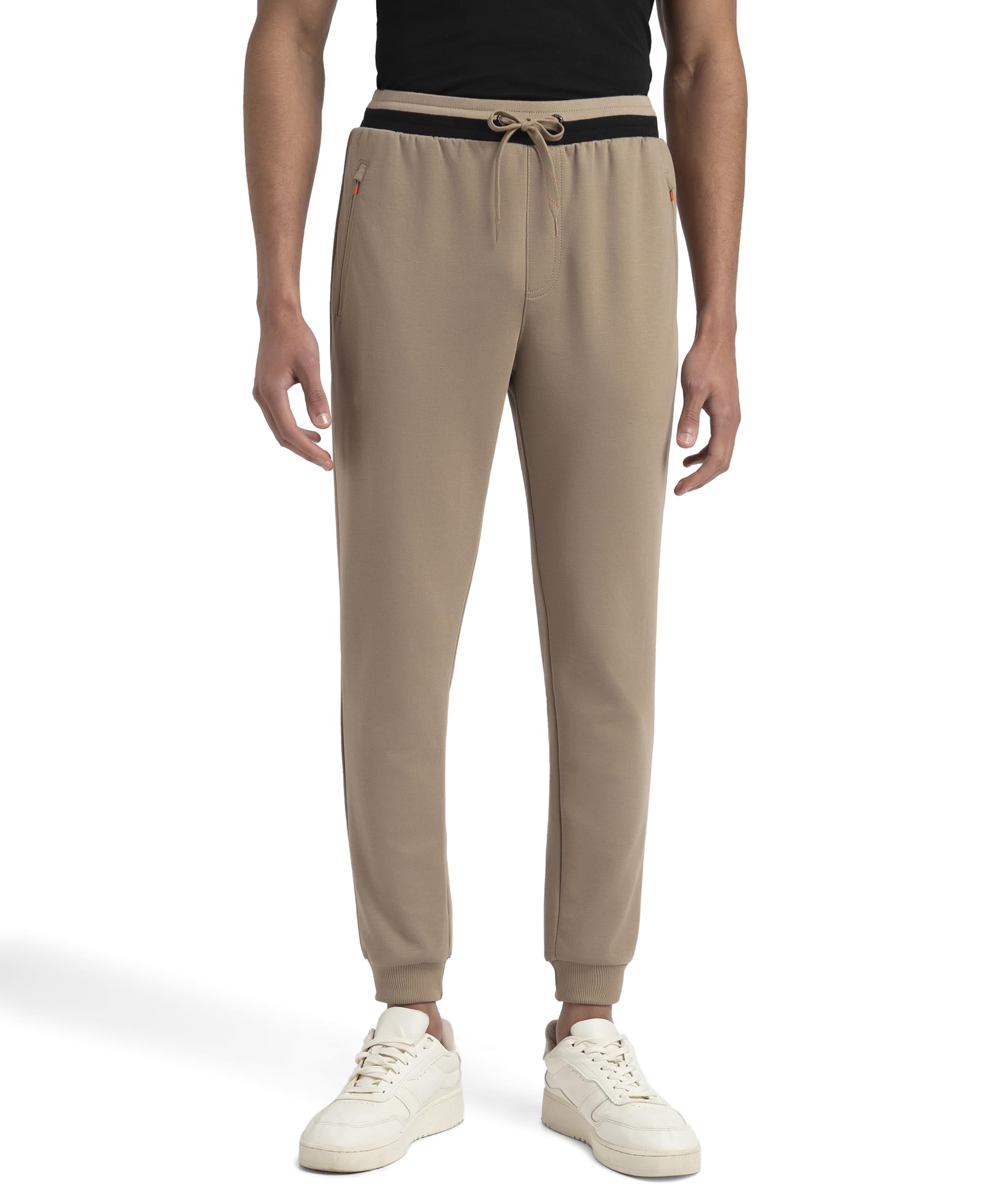 AM05 Men's Super Combed Cotton Rich Pique Slim Fit Jogger with Zipper Pockets_Desert Taupe_L-image-18