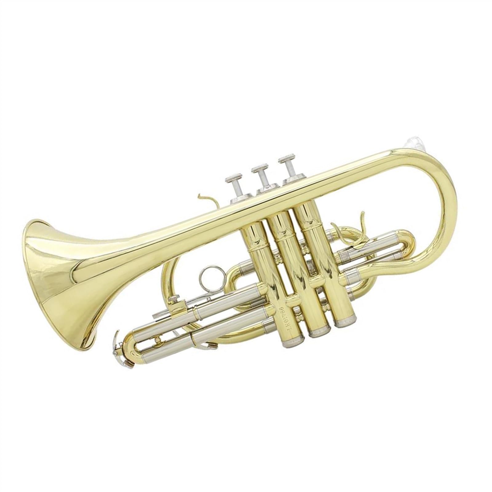 Musikinstrument Trompete Trompete, Bb, Goldenes Kornett Mit Stoffkoffer Behandschuhter Bürste Blechblasinstrument Für Anfänger