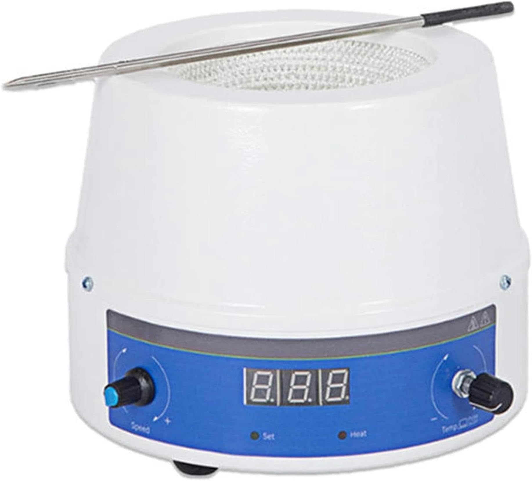Manto Calefactor con agitador LED, Manto Calefactor eléctrico de Laboratorio con agitador magnético, Control de Temperatura Digital Inteligente, Capacidad de 1 l, -380 °C, para Cal