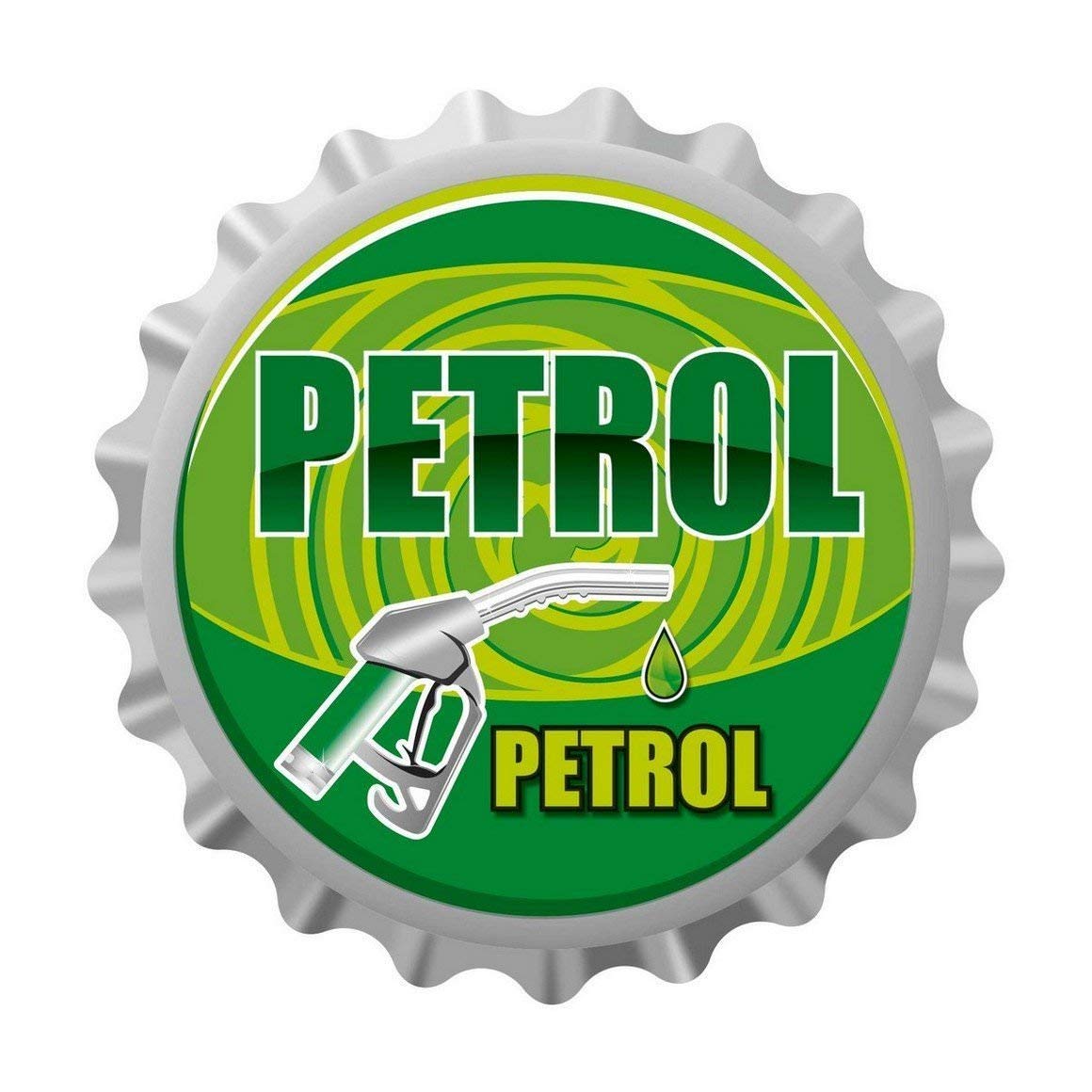 Green Petrol Car Fuel Lid Decal/Sticker Printed (12Cm) for Maruti Suzuki Swift Dzire