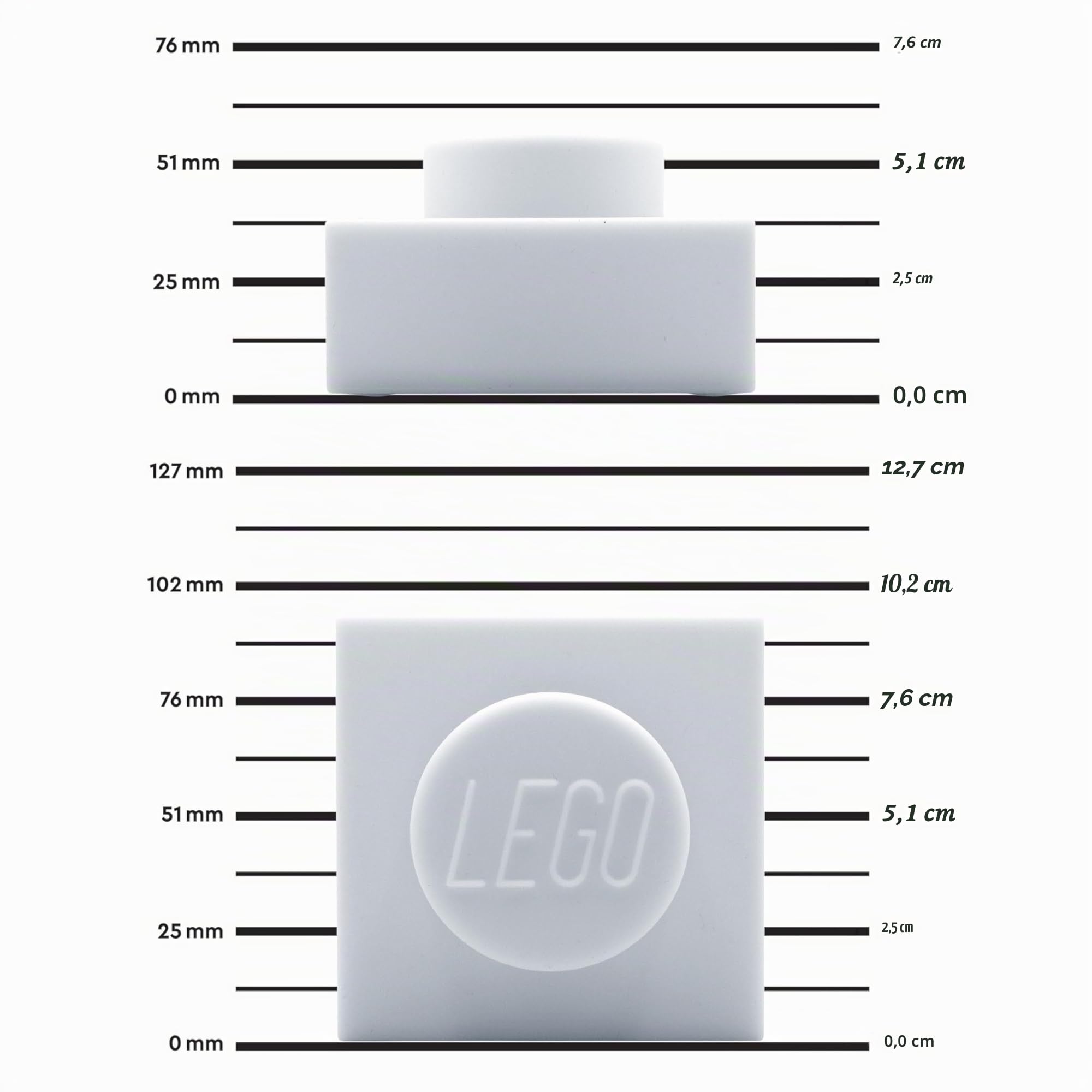 IQ Veilleuse Lego Iconic 1x1 – Blanche, lumière changeante en silicone souple pour adolescents, enfants et adultes
