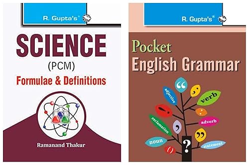 Science (PCM) Formulae &amp; Definitions (Pocket Book) &amp; Pocket English Grammar
