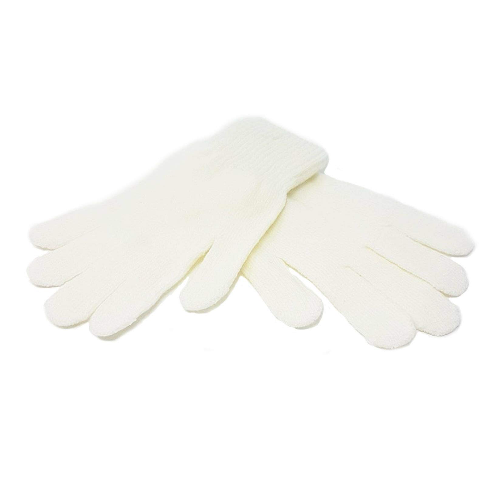 Becreative Selected Adults Magic Gloves Stretch Winter Warm Soft (White)
