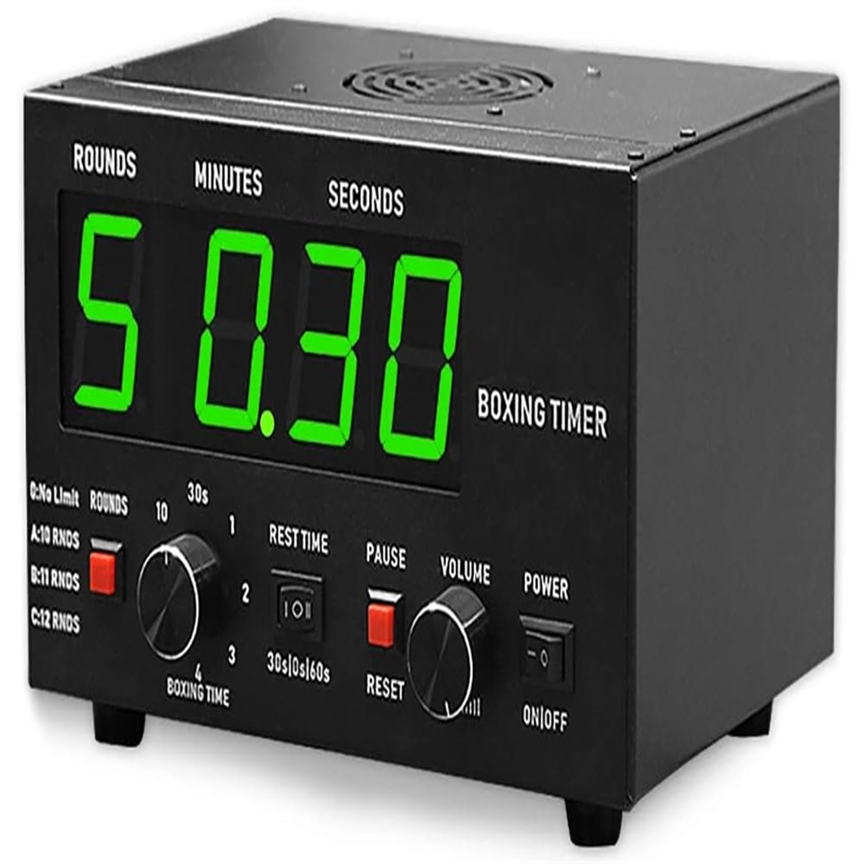 Minuteur d'intervalle, minuterie d'entraînement avec buzzer et affichage LED, horloge de gym pour la maison et l'extérieur, idéal pour les sessions de boxe et d'entraînement