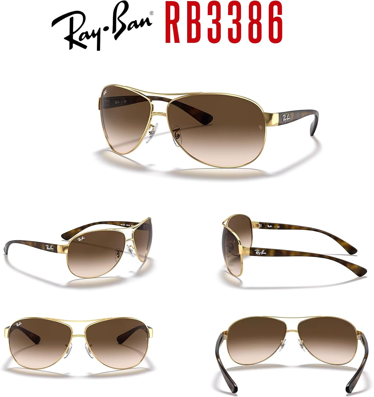 Ray-Ban RB3386 Aviator Sunglasses For Men +BUNDLE with ACCESSORY EYEWEAR KIT - Image 7