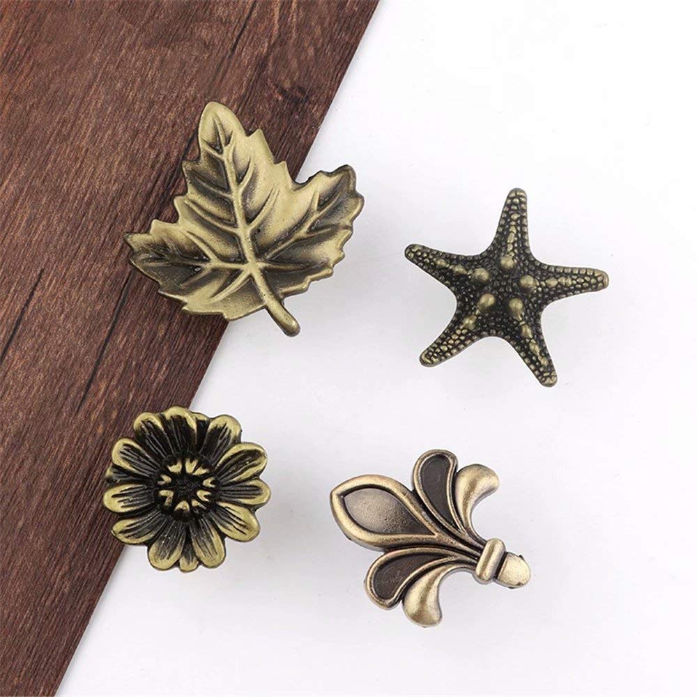 20 pomelli in bronzo per mobili, vintage, creativi, crisantemo, pomelli per comò, pomelli per cassetti, armadio, maniglia per casa e ufficio (crisantemo)