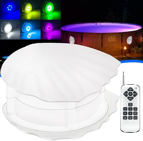 Luz magnética de pared para piscina sobre el suelo, 120 V RGB cambio de color con cable de 33 pies, IP68 impermeable, luz de pared magnética para