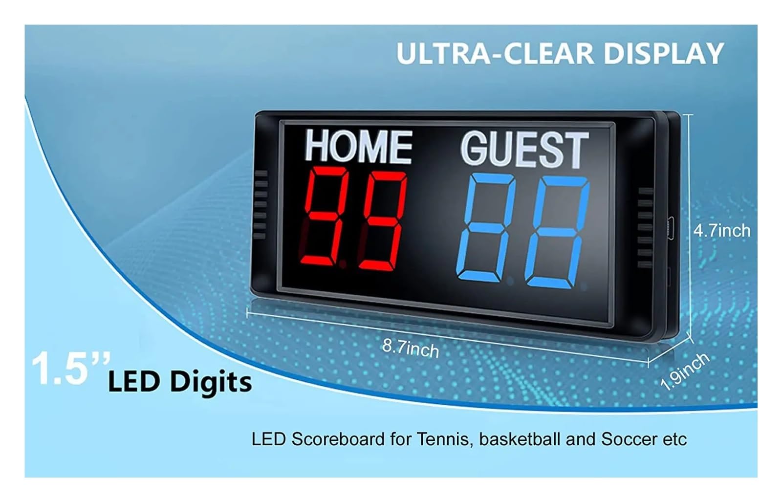 Tragbare Fitnessuhr Score Keeper Portable Led Digital Electronic Scoreboard With Remote For Sports Games Volleyball Table Tennis Ball