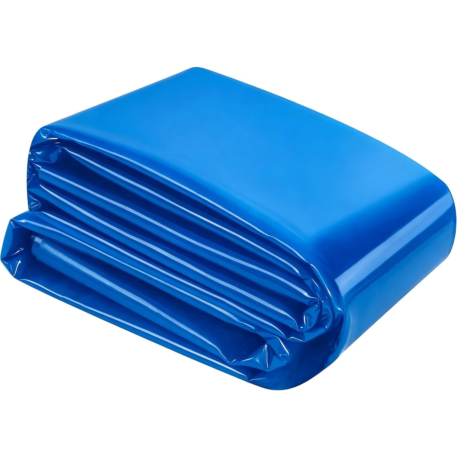 Luyckfrazy Blue Pond Liner, Large Size Foldable Plastic Pond HDPE Pond Liners for Outdoor Ponds for Outdoor Ponds, Construction Site, Aquaponics Garden Fountain(3x8m(9.8x26.2ft))