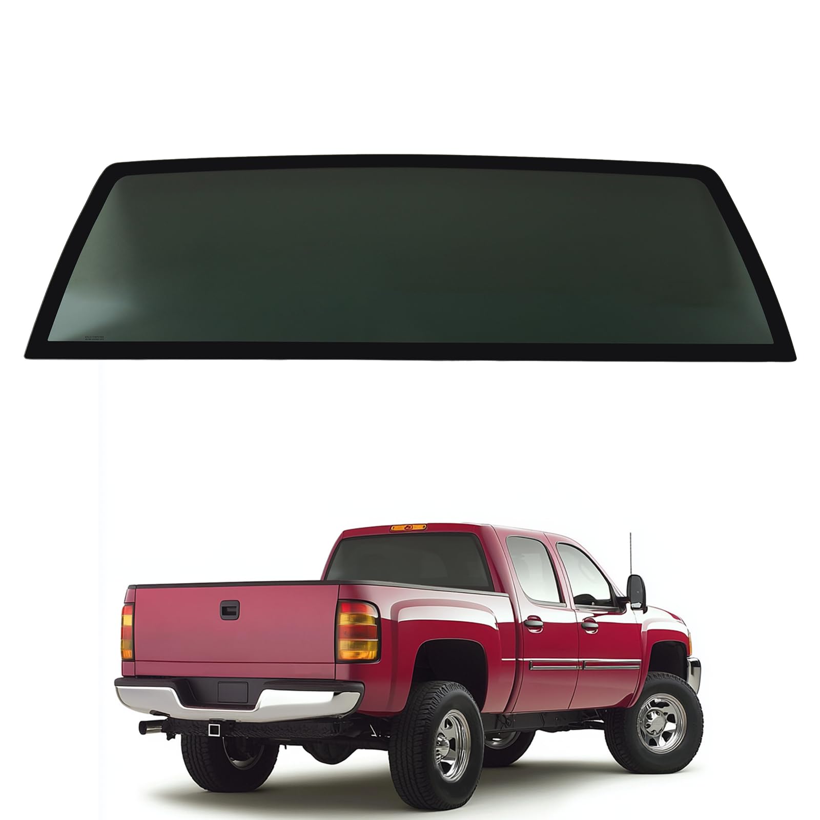 Stationary Rear Window Back Glass Compatible with 1999-2006 Chevy Chevrolet Silverado