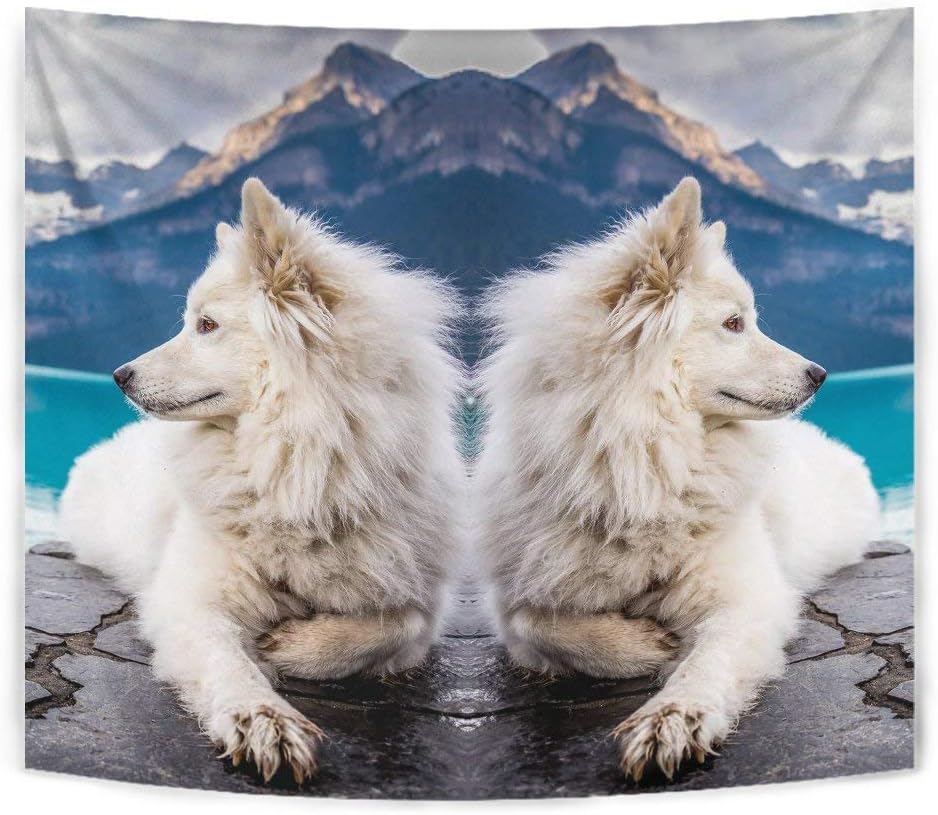 Amazing Samoyed Dog Print Tapestry