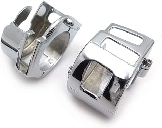 SMT-Chrome Switch Housing Cover Compatible With 2006-2012 Kawasaki Vulcan 900 2004-2012 Kawasaki Vulcan 2000 1999-2007 Road Star [B01MAYW6ZO]