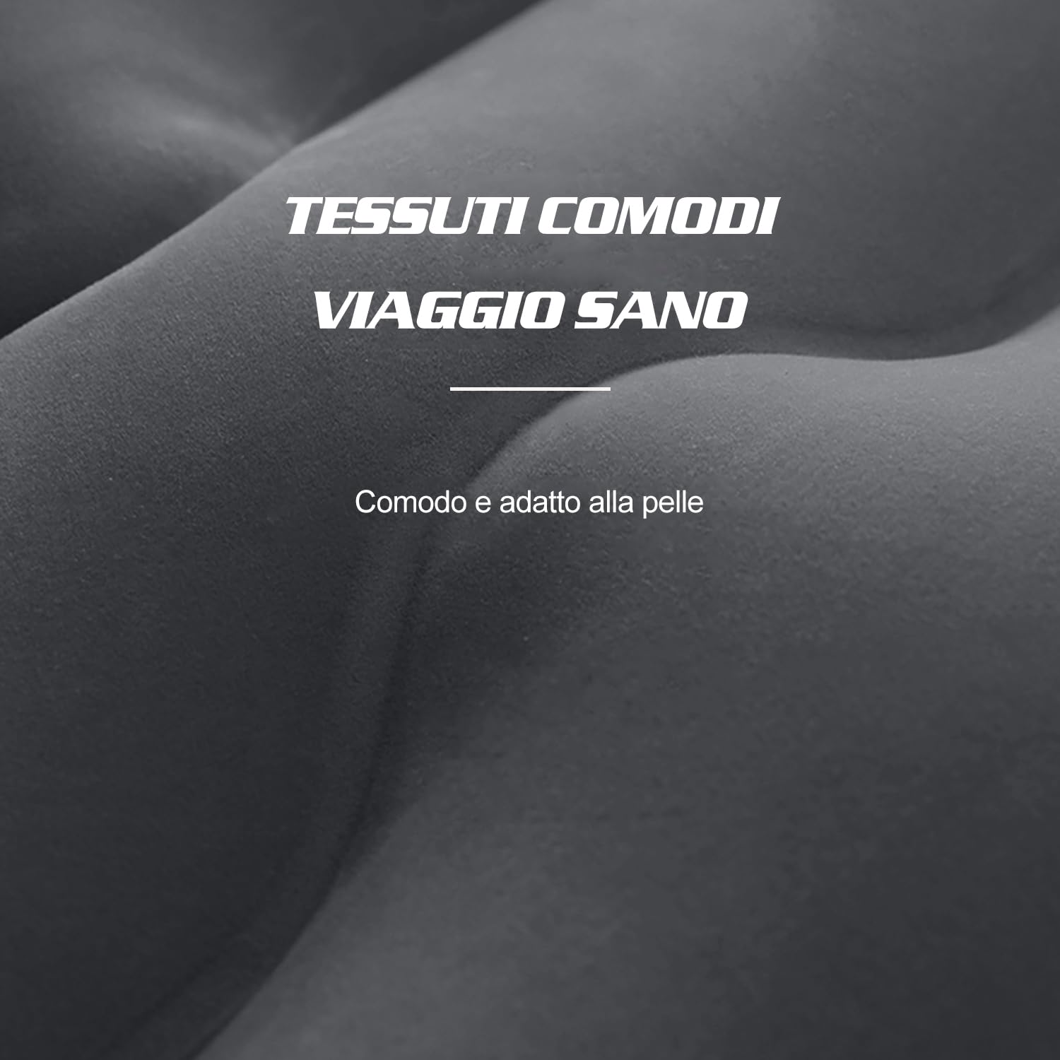 Ergocar Materassino Gonfiabile Floccaggio Materasso Letto per Auto con Pompa per Il Campeggio, Escursionismo, Piscina, Spiaggia, Viaggiare (Nero)
